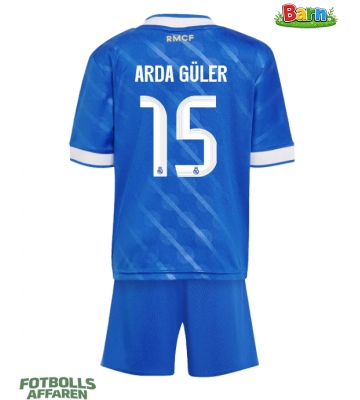 Real Madrid Arda Guler #15 Tredjeställ Barn 2025-26 Kortärmad (+ Korta byxor)